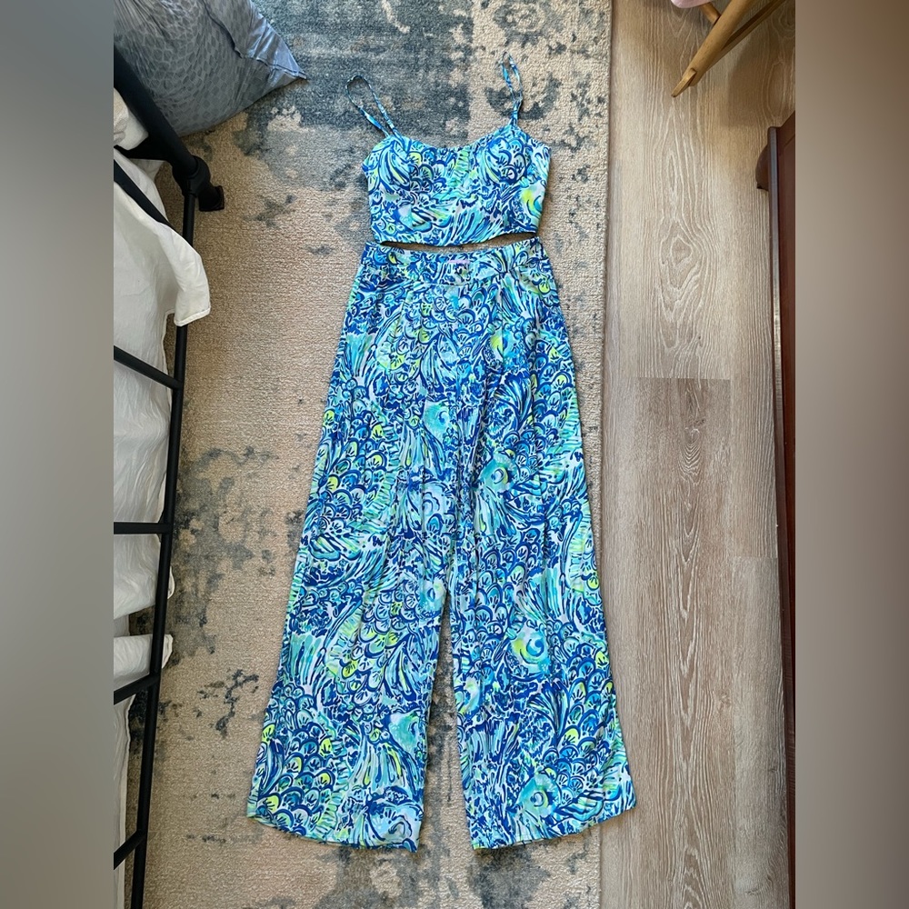 Lilly Pulitzer Set - Crop Top and High Waisted Pants